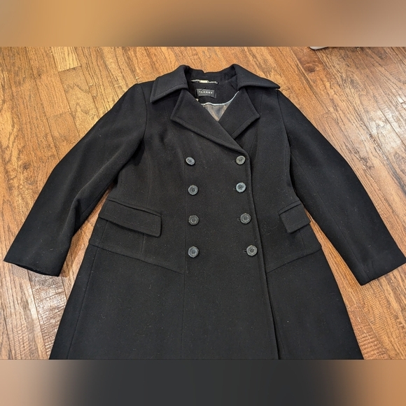 Wool & cashmere double breasted long black maxi coat by Planet London US16 Eu 44 - Picture 12 of 14
